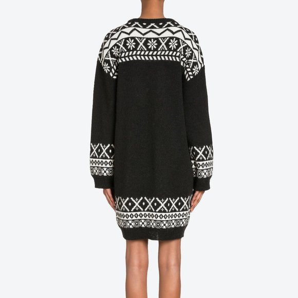 NWT Moschino Teddy Bear Sweater Dress | Cozy Knit Logo Winter Dress - Picture 6 of 16